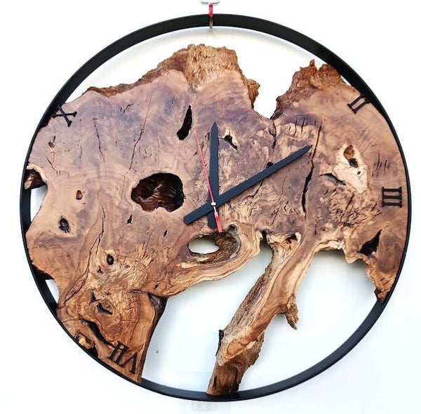 Olivenholz Wanduhr 50cm