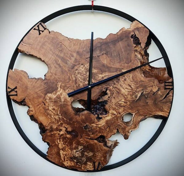 Olivenholz Wanduhr 50cm