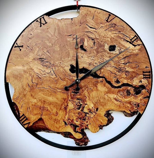 Olivenholz Wanduhr 50cm