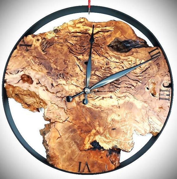 Olivenholz Wanduhr 40cm