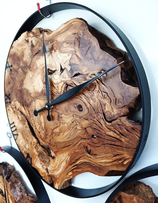 Olivenholz Wanduhr 40cm