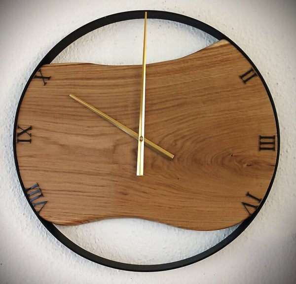Eichenholz Wanduhr 50cm