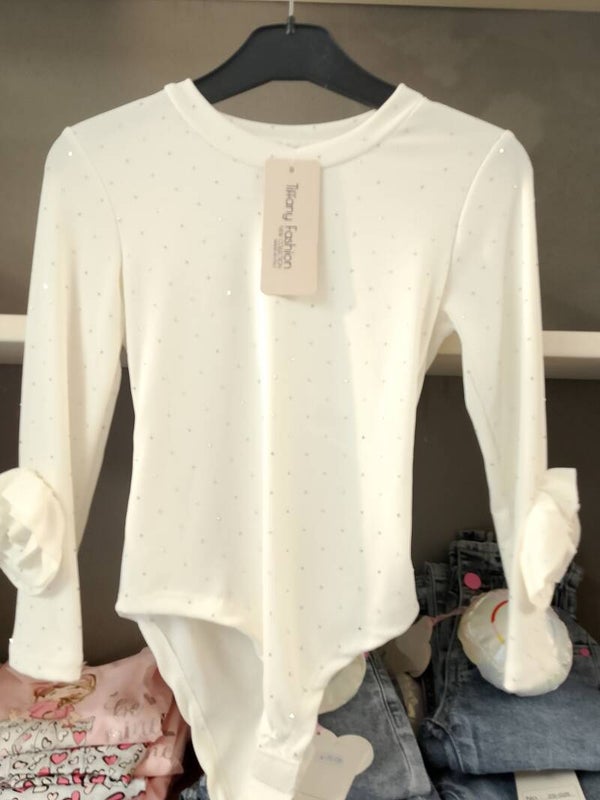 Body luccicante con rose