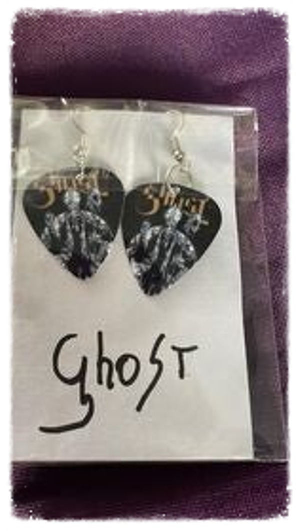 Plectrum ghost oorbellen