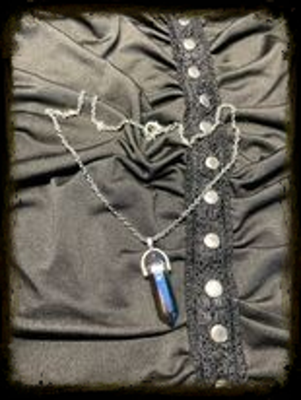 Pendel titanium regenboog Quartz