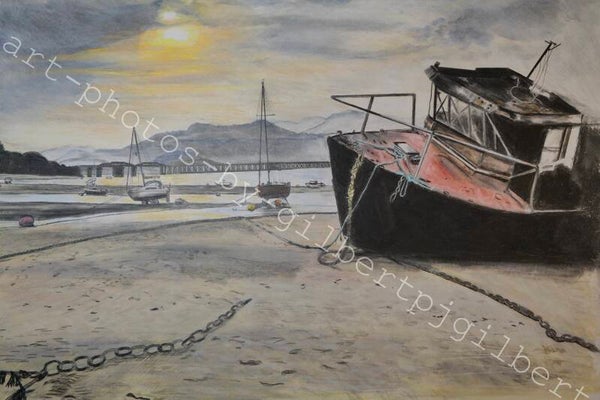 Old Boat on the Sand in Barmouth
