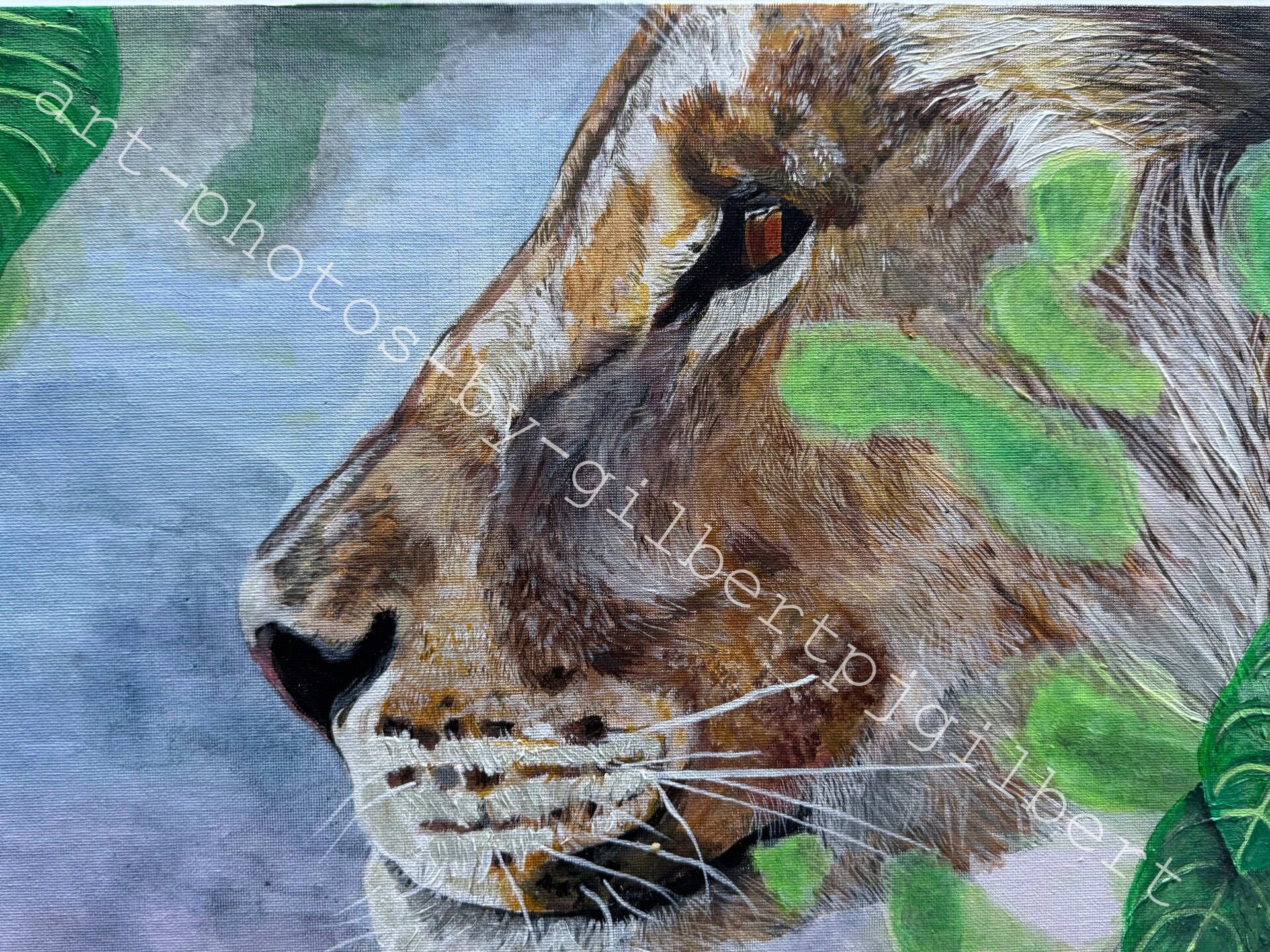 Silent Gaze (Original Artwork - A3 Acrylic on Canvas Board)
