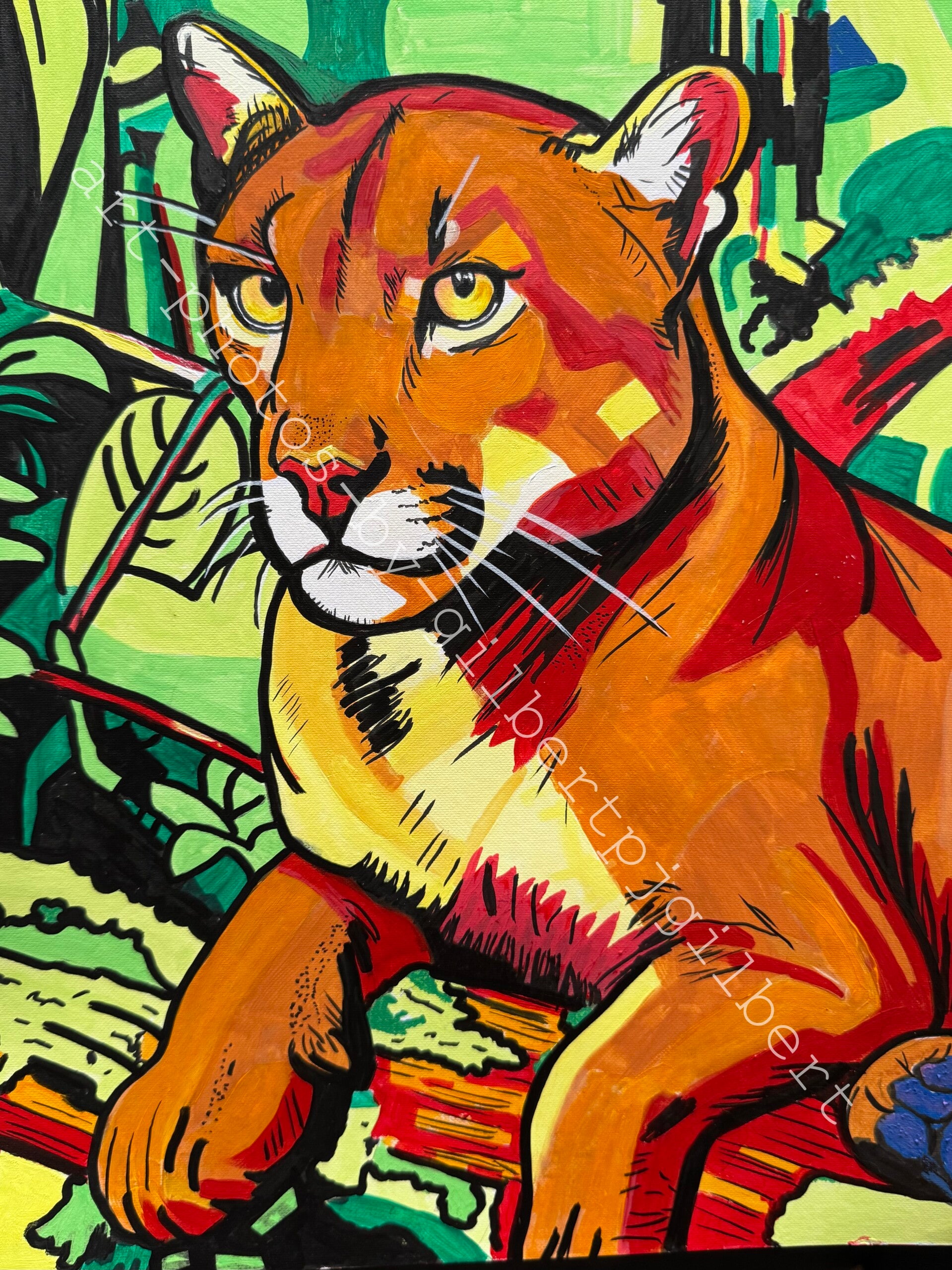 Jungle Majesty (Original Artwork - A3 Acrylic on Paper)