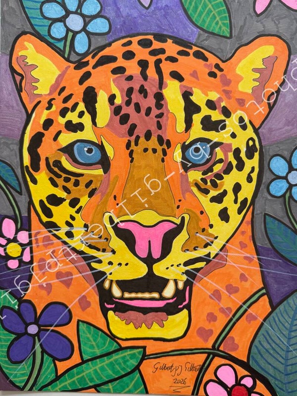 Tangerine Majesty (Original Artwork - A3 Acrylic on Paper)