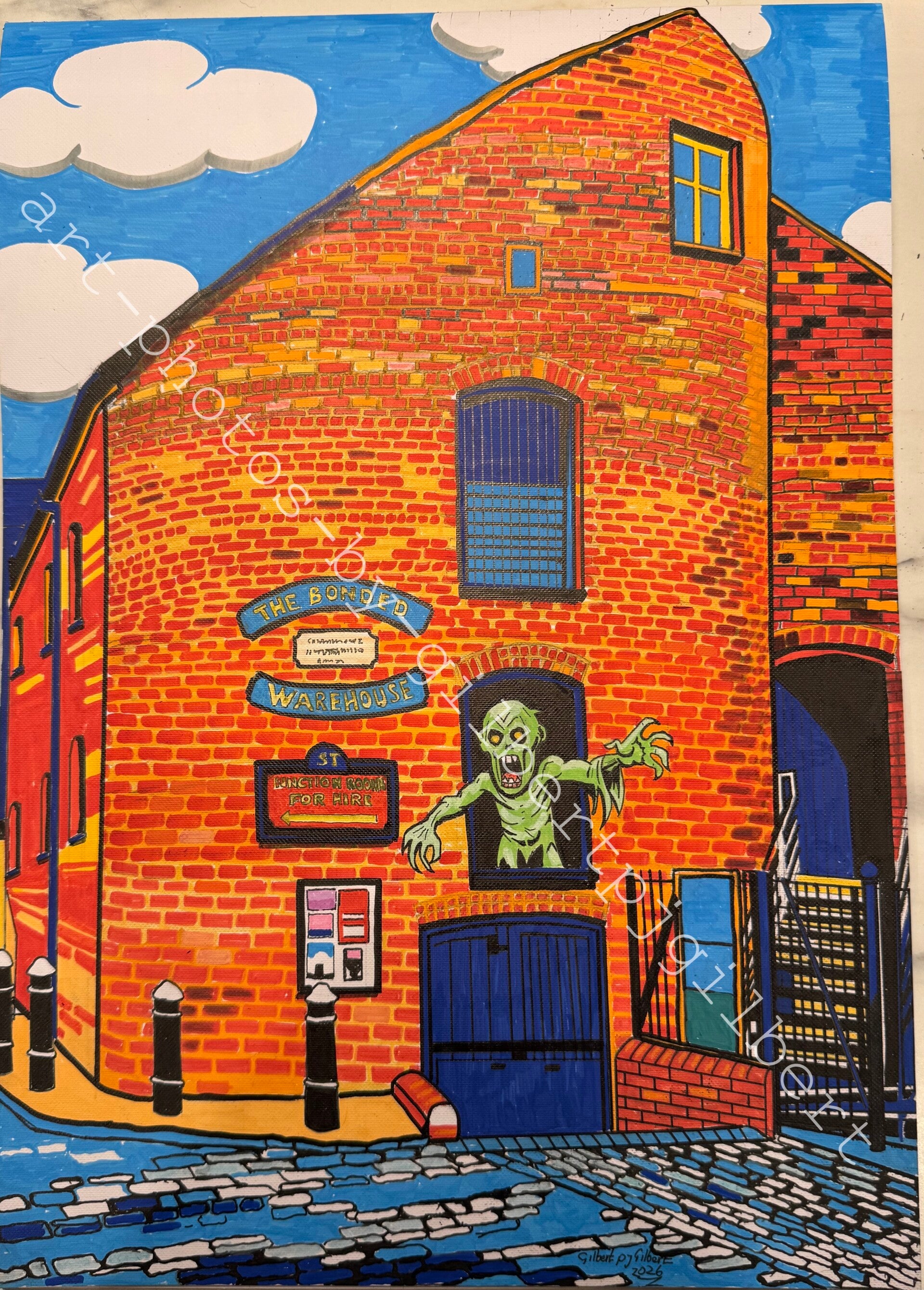 Ghoul from the Bonded Warehouse (Original Artwork - A3 Acrylic on Paper)