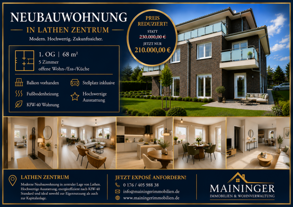 Neubau 2-Zimmer-Wohnung in Lathen