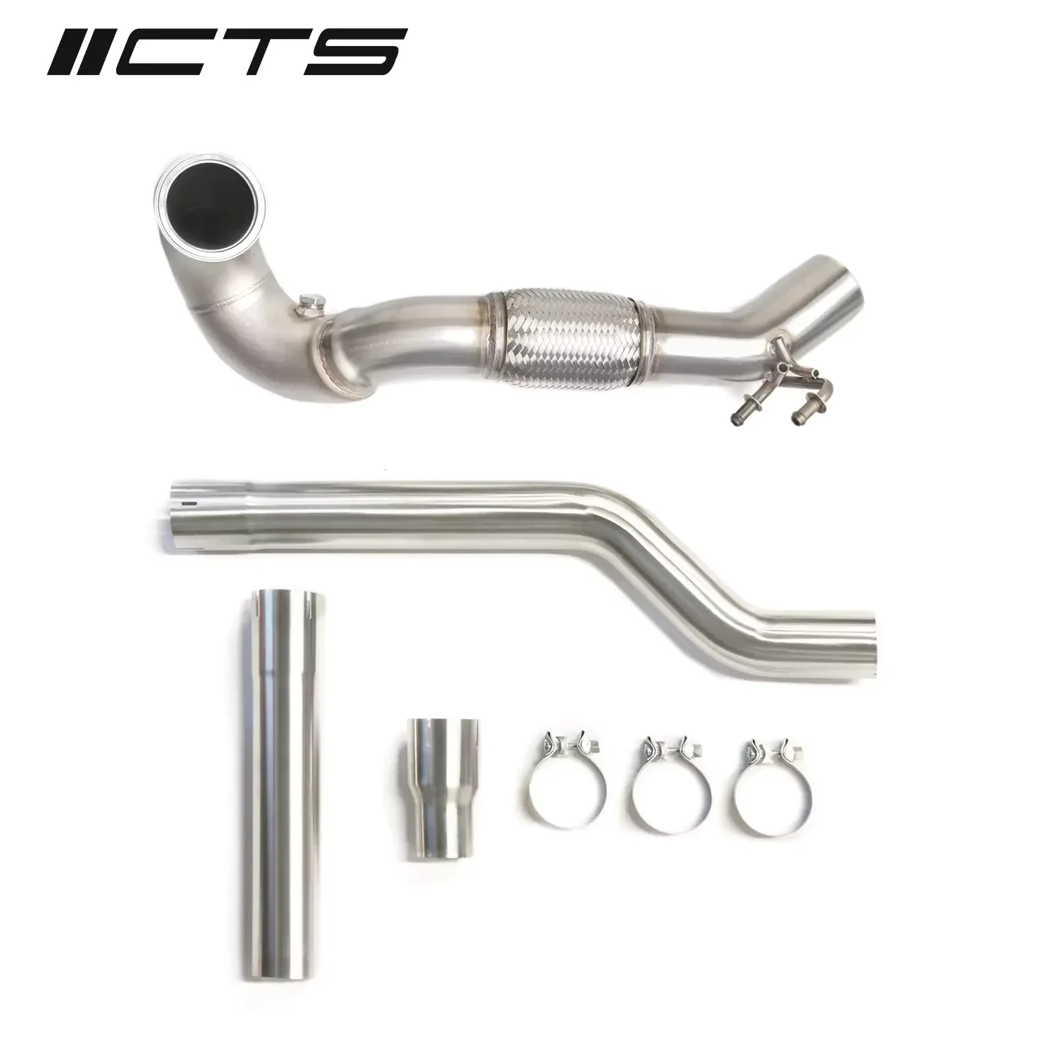 Downpipe CTS turbo MQB AWD avec catalysateur à haut débit (MK7/MK7.5 Golf AWD, Golf R, A3/S3/TT/TT-S Quattro)