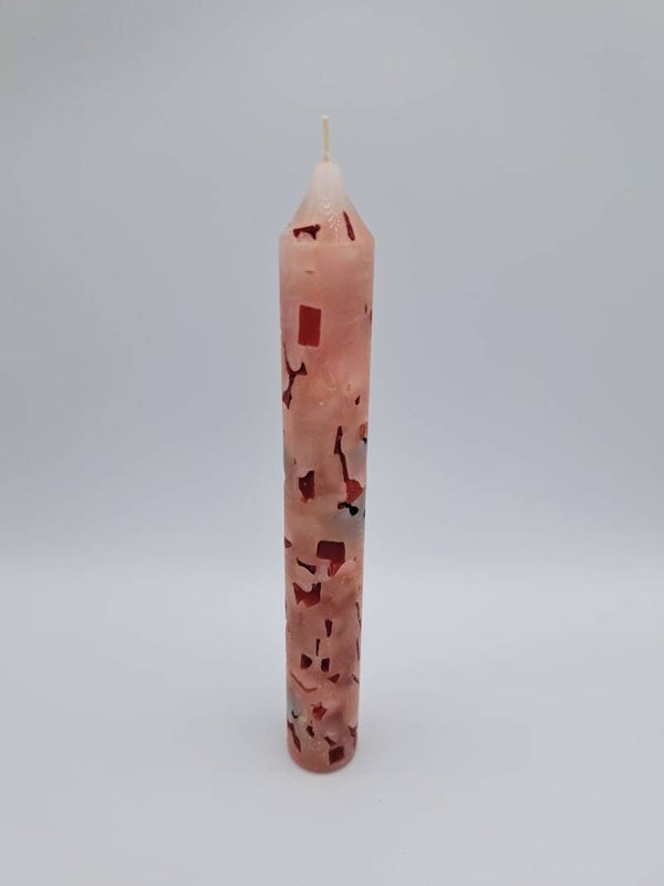 Kleine Kerze rot/schwarz