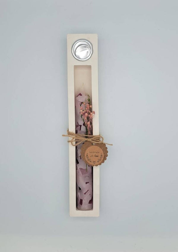 Kleine Kerze mit Gips Kerzenhalter Aufbewahrungsbox