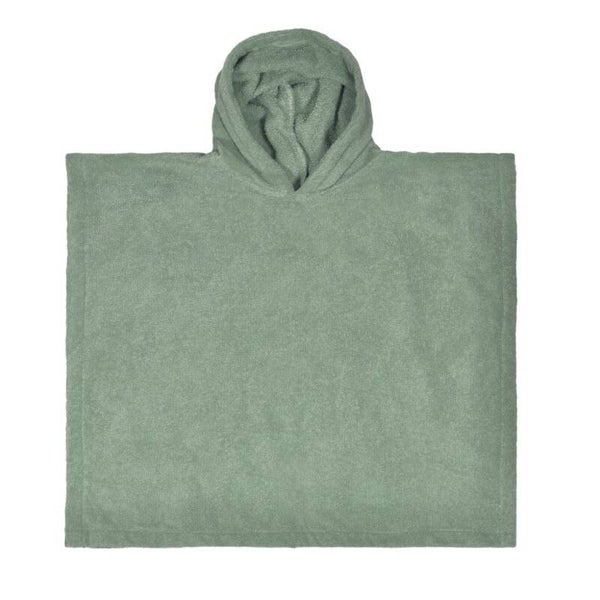 Poncho met naam - Grijs/Groen