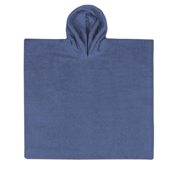 Poncho met naam - Zijde Blauw