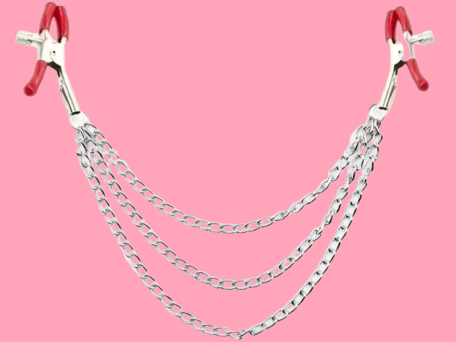 Red Three Chain Nipple Clamps £12.99