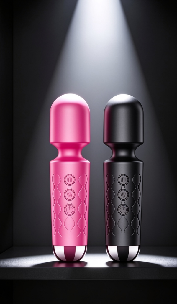 premium silicone vibrating massager — hot pink or black
