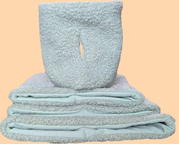 Hundeloop Teddy Mint mit Halsbandöffnung