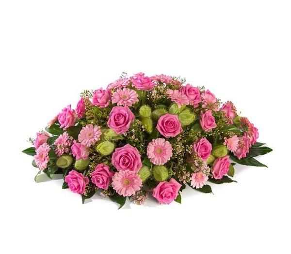 Roze rouwstuk ovaal