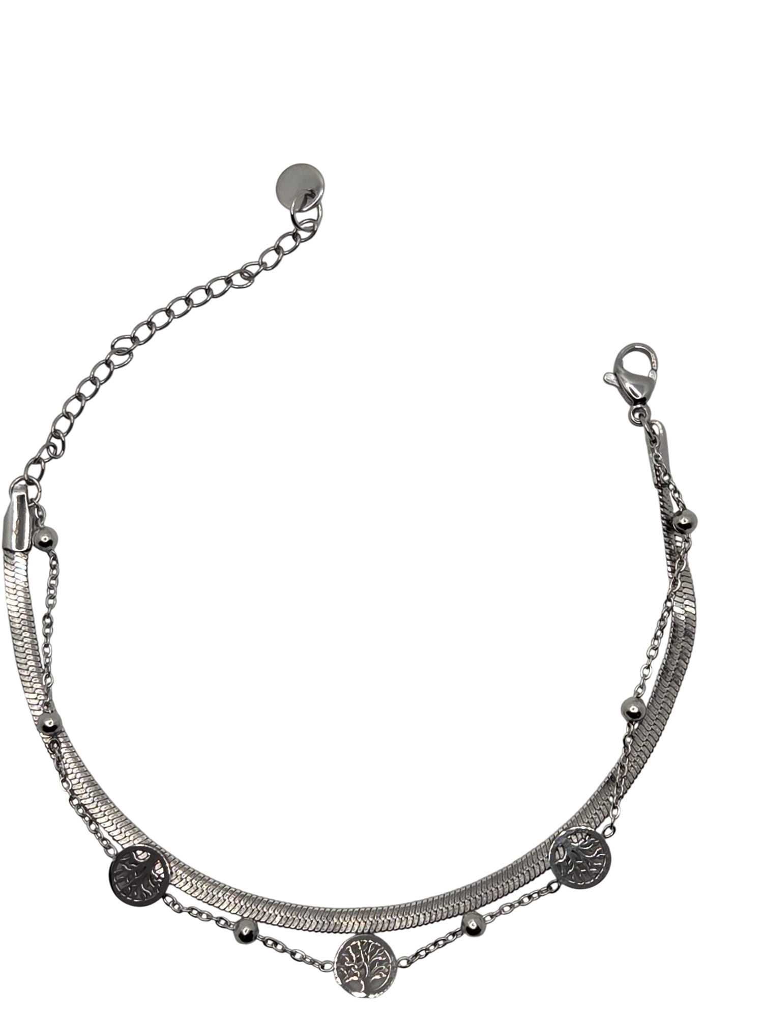 Zilverkleurig RVS Armbandje met Levensboom