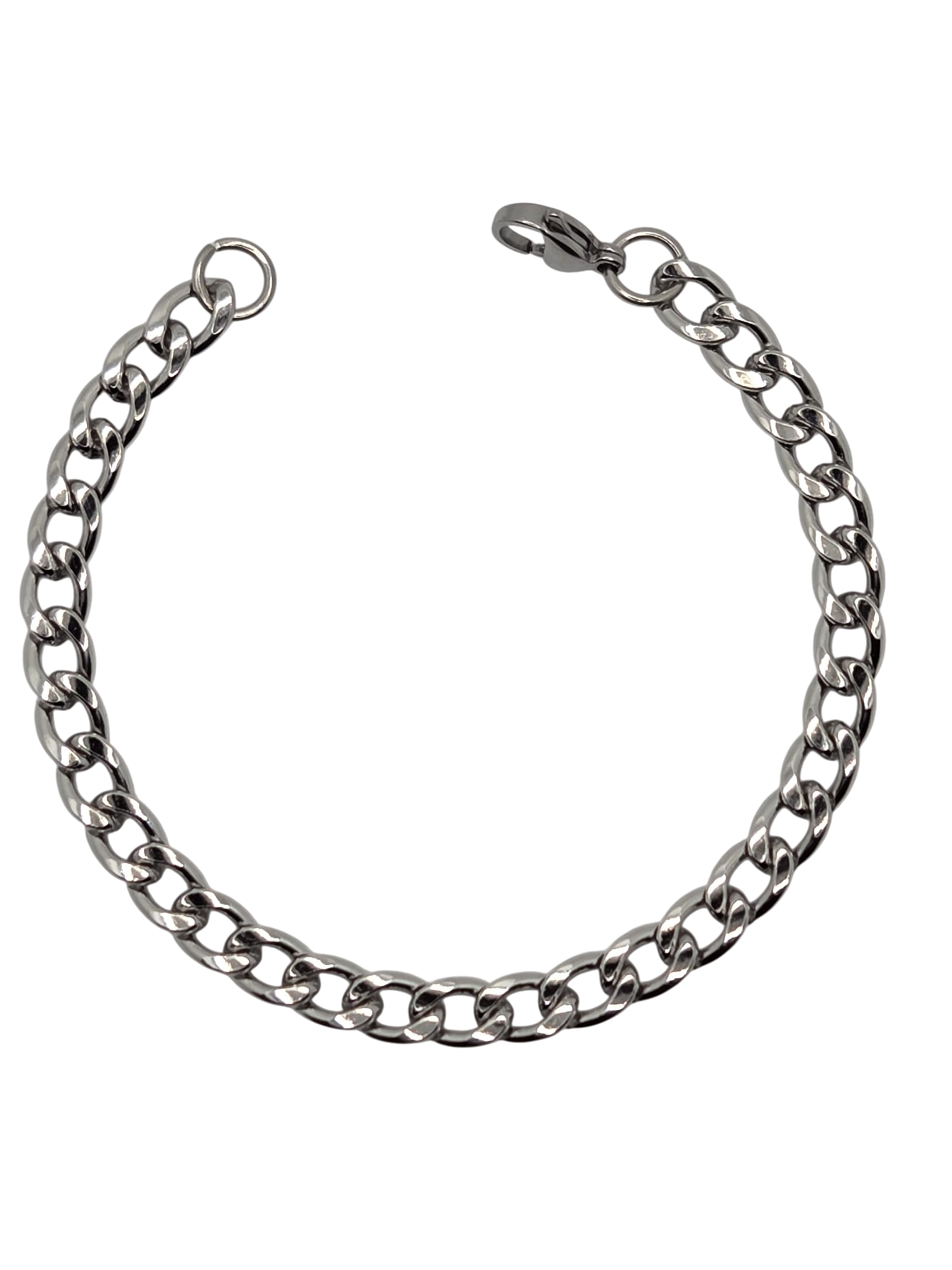 Zilverkleurig RVS medium Schakelarmband