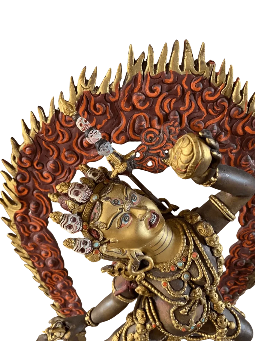 Close-up van Vajrayogini Goldface uit Nepal