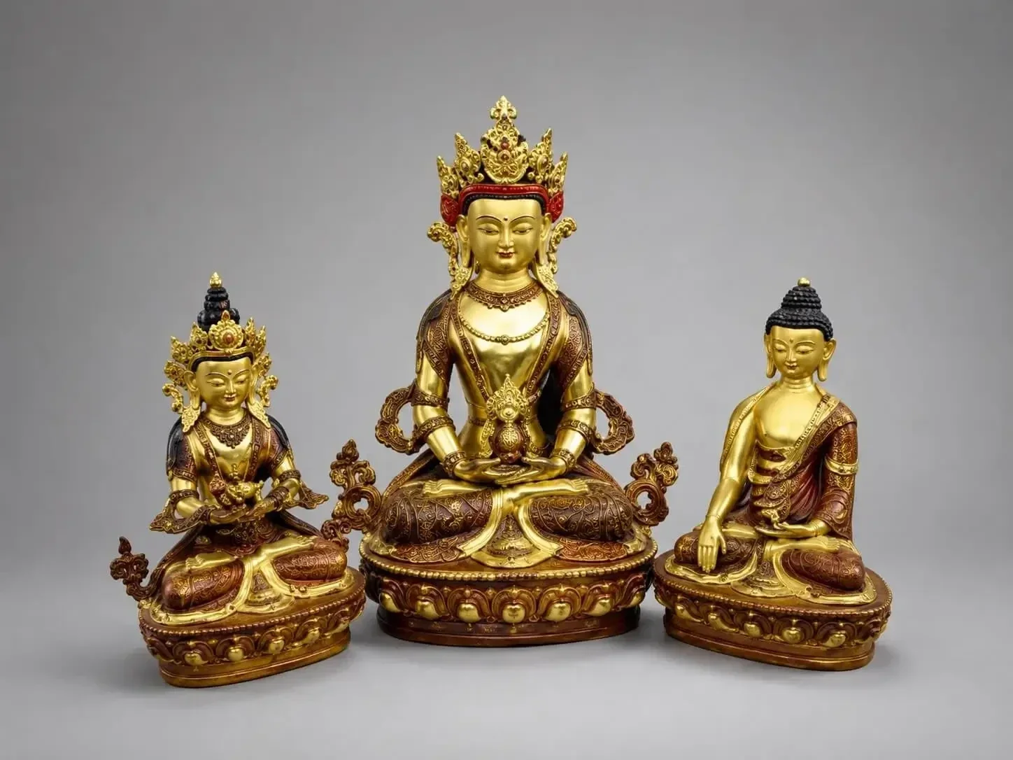 Collectie Goldface boeddhistische beelden uit o.a. Nepal en Tibet