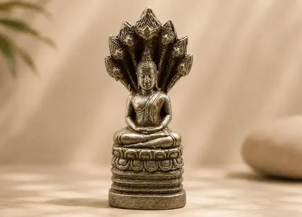 Zaterdag geboortedag Boeddha Pang Naga Prok beschermd door de meerkoppige naga Mucalinda