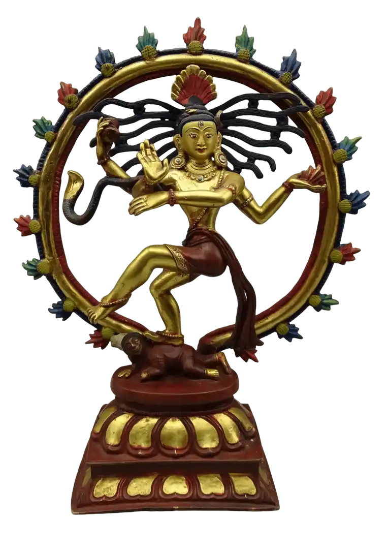 Unieke Goldface Het Rad van Shiva Beeld
