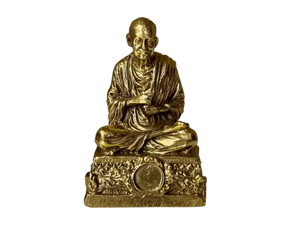 Brons Vergulde Monnik Luang Phor Toh (Somdej Toh) – Thailand (6 cm)