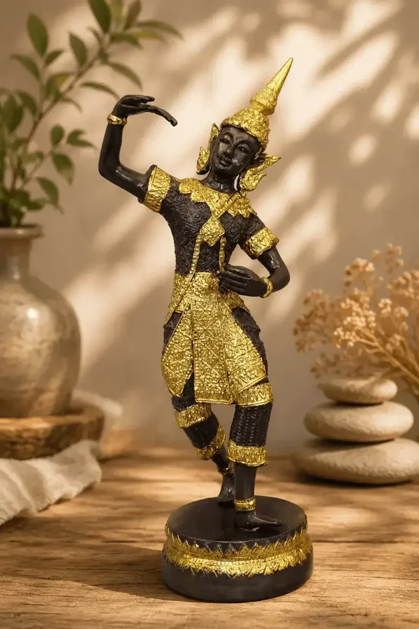 vergulde bronzen apsara beeld thailand 30 cm