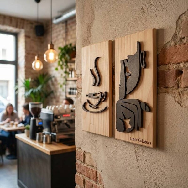Pictogramme et Signalétique en Bois 3D – Personnalisé & Sur Mesure pour Commerces