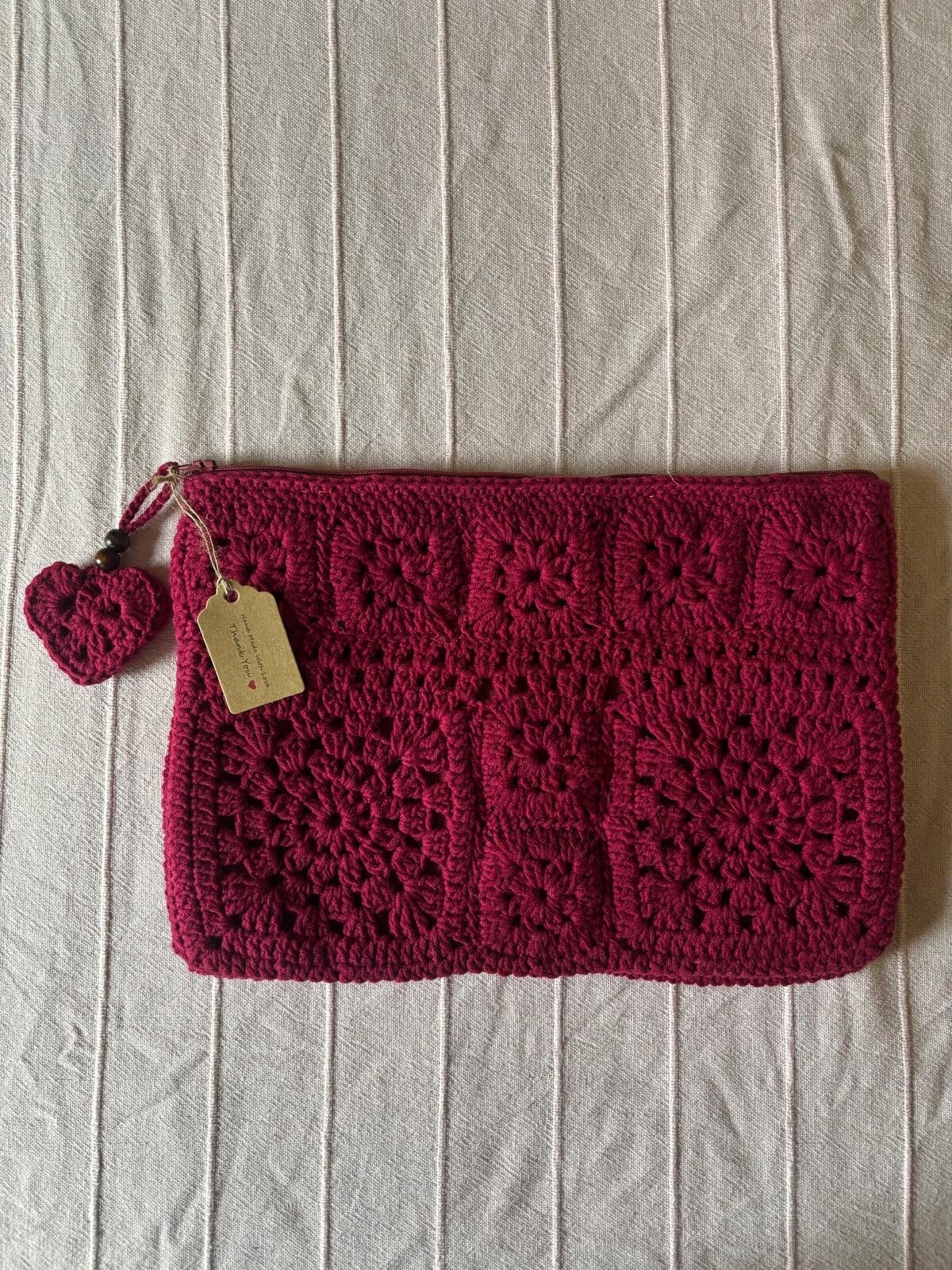Cartera de mano TIBISAY rojo vino