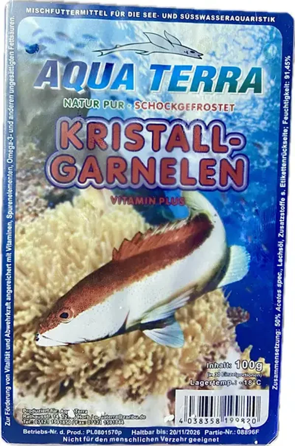 Frostfutter Kristall-Garnelen 100g Blister