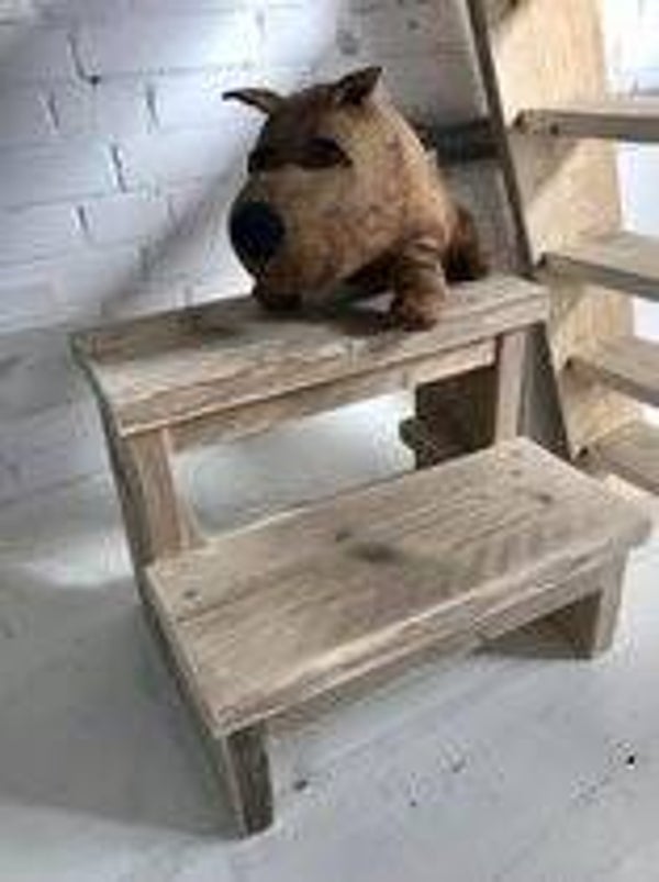 Steigerhouten trappetje, krukje