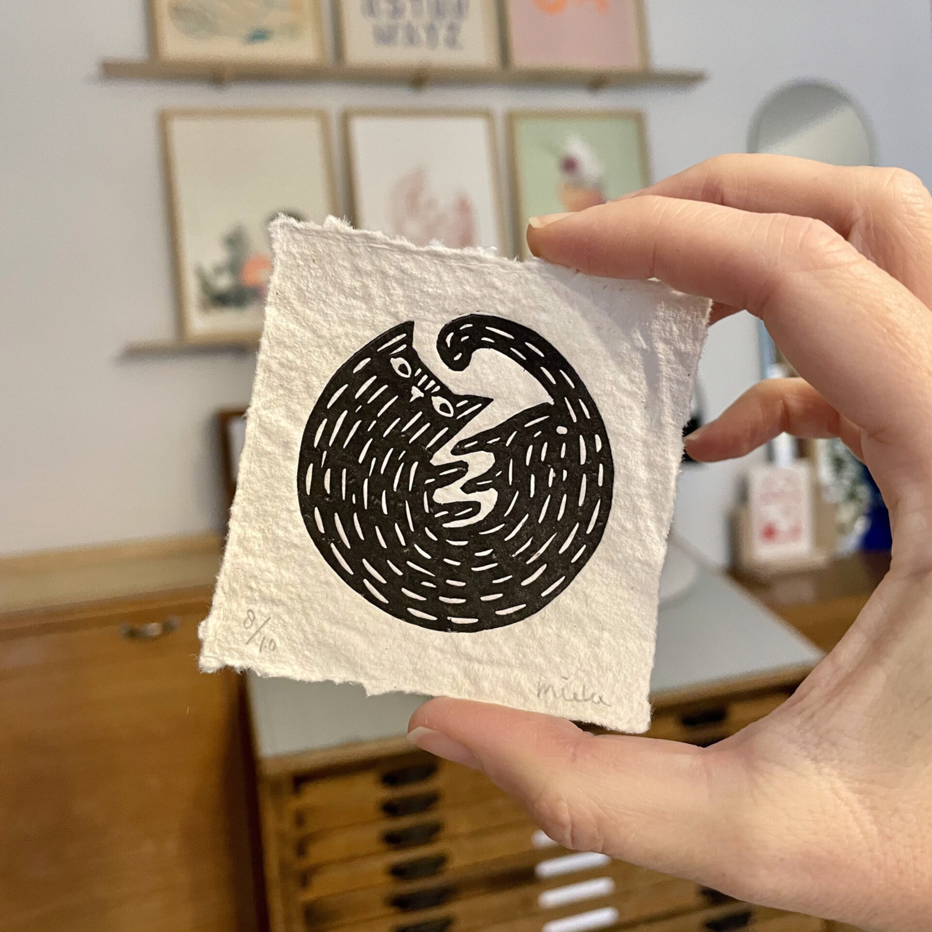 mini linoprint 'Sjef'