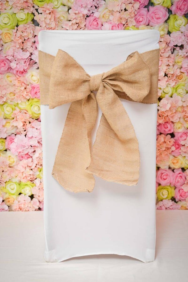 Housse + noeud en toile de jute