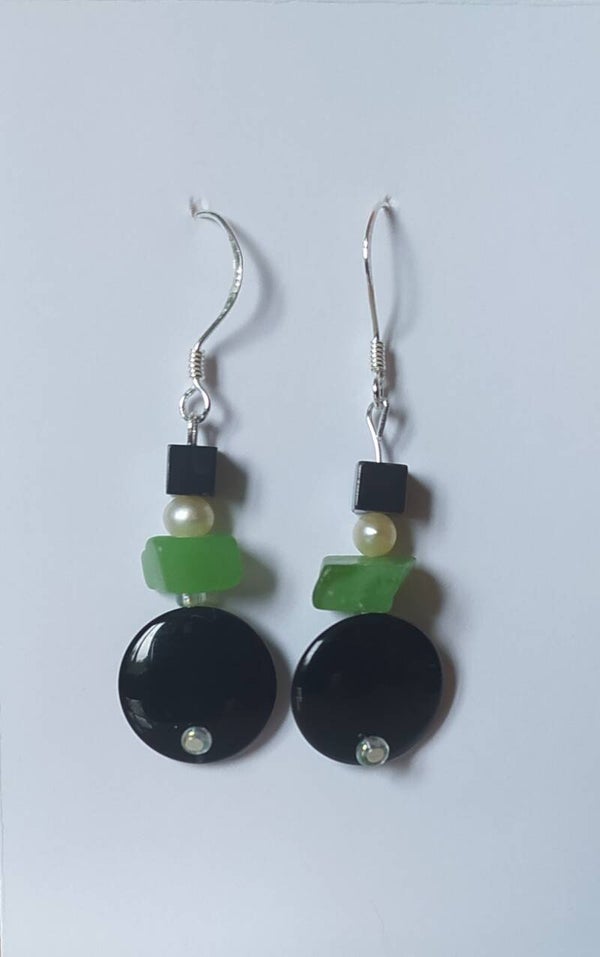 BOUCLES D'OREILLES ONYX