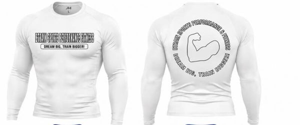 White Long Sleeve Mens Compression