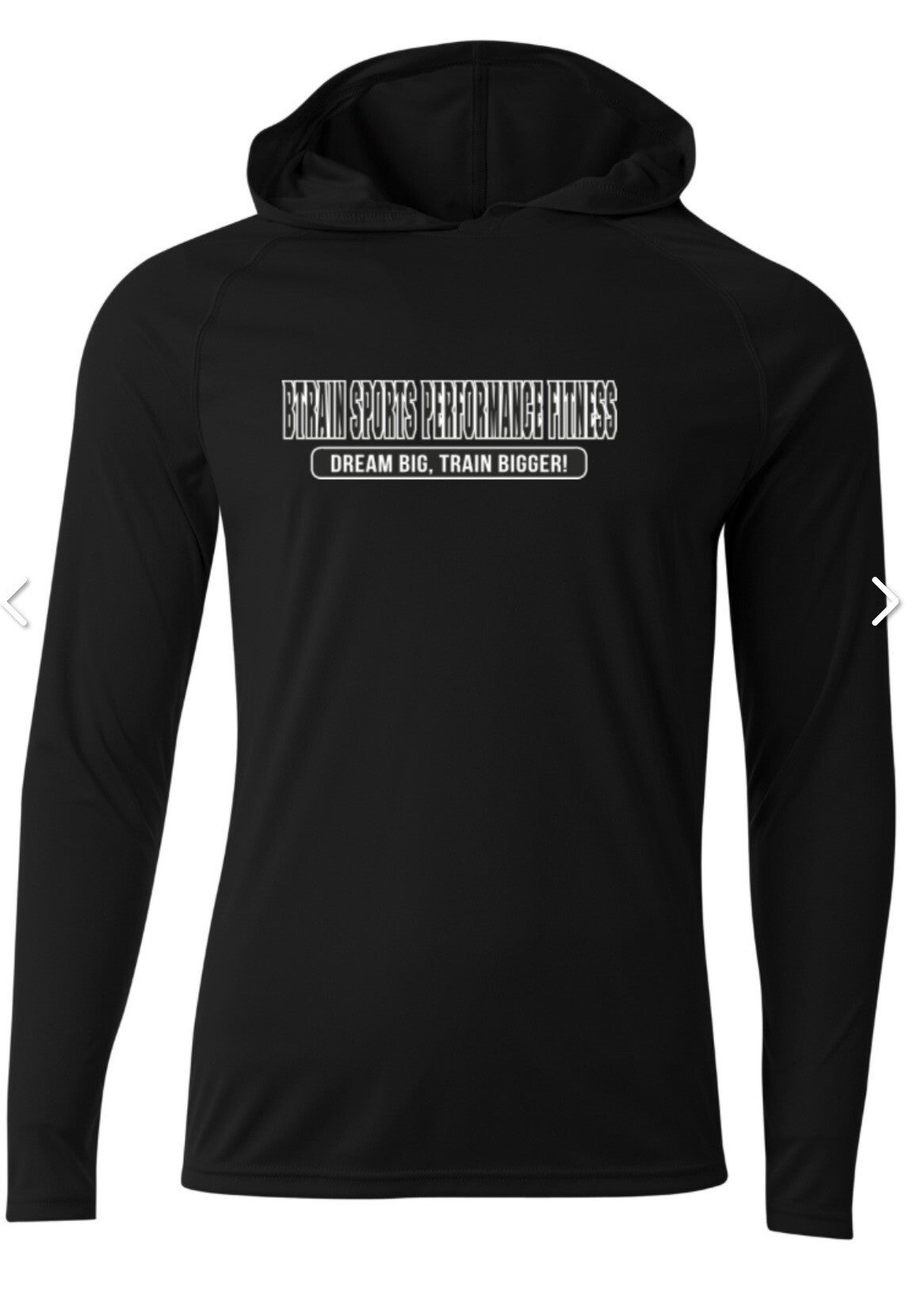 Btrain Sports Performance Fitness Long Sleeve Hooded Tee