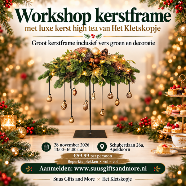 🎄 Workshop kerstframe met luxe kerst high tea! ☕