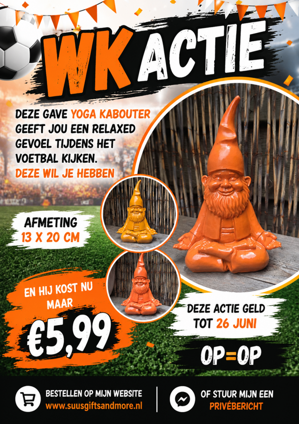 Kabouter yoga licht oranje