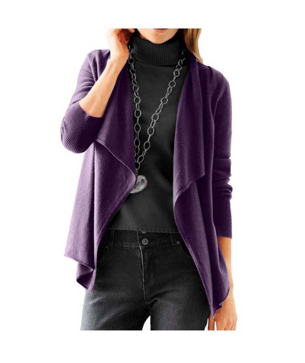 Strickjacke 100% Kaschmir lila 5056