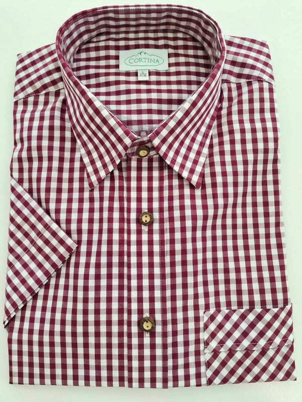 Trachten Hemd  beere 30069