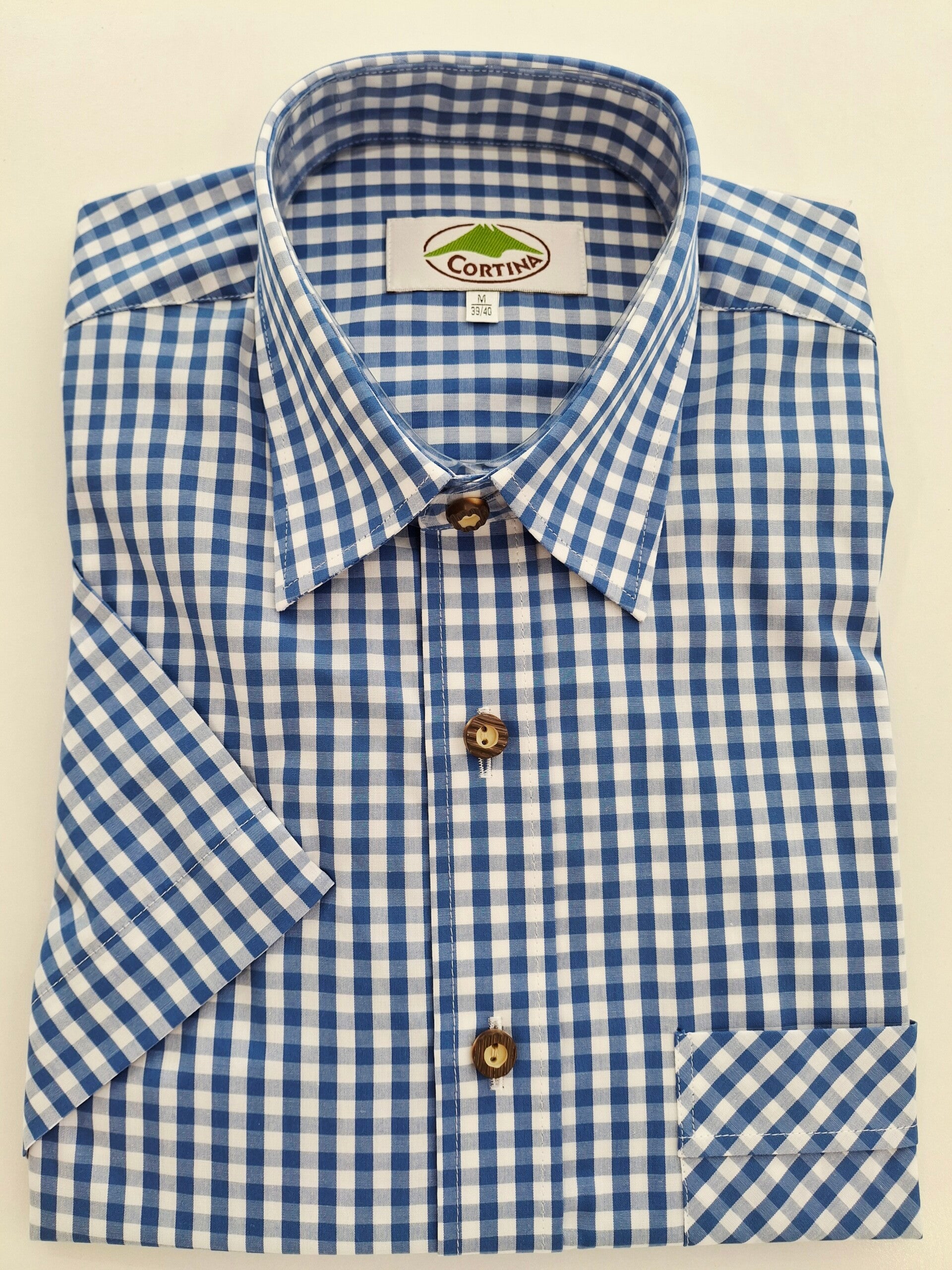 Trachten Hemd  blau 30069