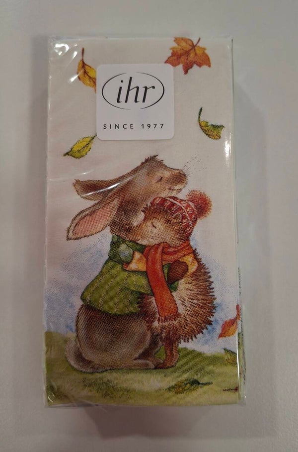 Taschentuch Igel mit Hase von Ihr