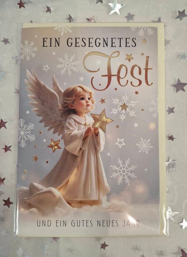 Weihnachtsbillet mit Weihnachtsengel  4941