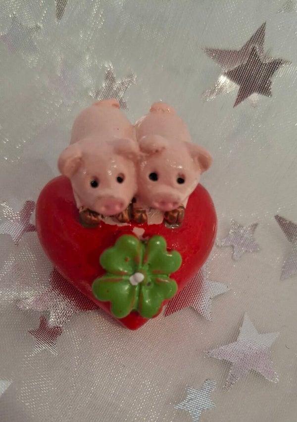 Glücksbringer 2 Schweinchen 24177