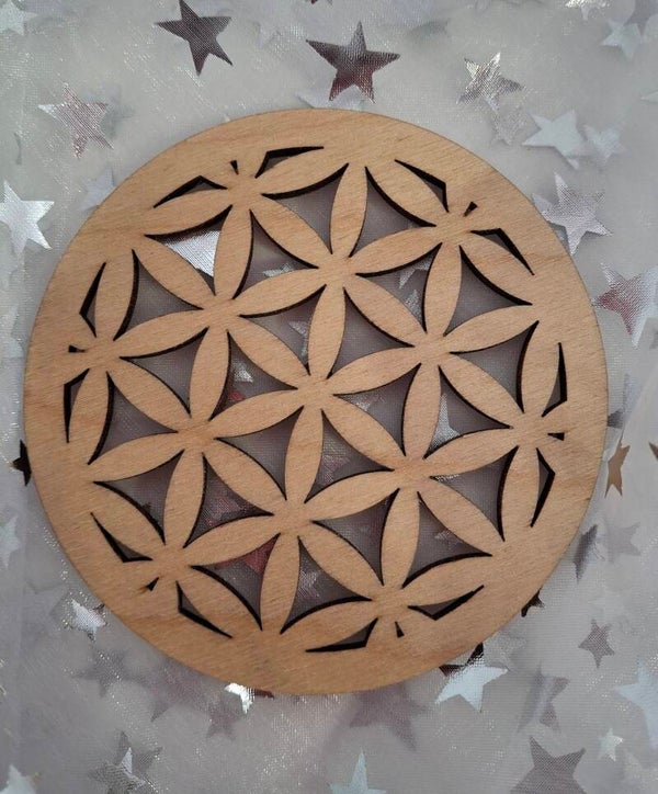 Untersetzer Holz Blume des Lebens